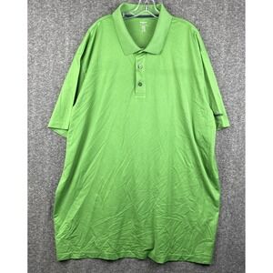 Men's Reebok Golf 4XLT BIG & TALL Green 100% Polyester SS Polo Shirt Active